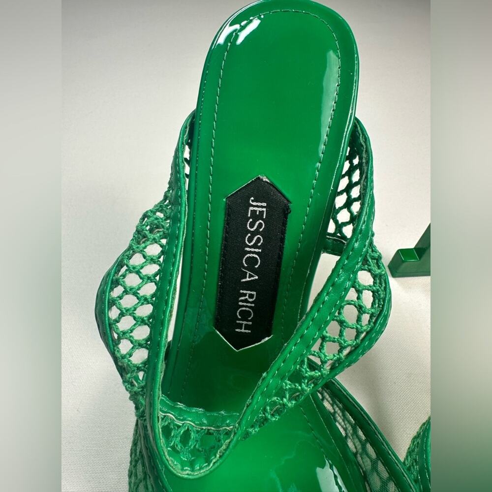 Jessica Rich Ysabelle Women's Size 8 Green Fishnet Pointed Toe Pump NWOB - Picture 3 of 8